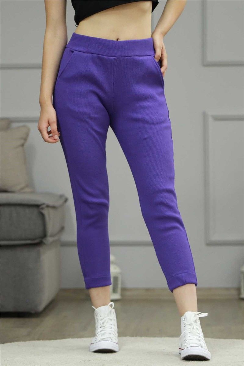 Mad Girls Purple Basic Sweatpants MG363 #289344