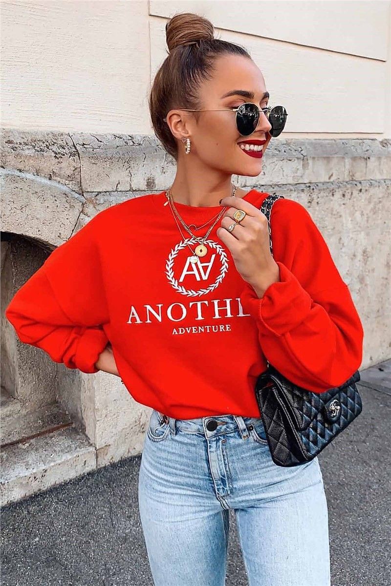 Madmext Women's Sweatshirt - Red #286716