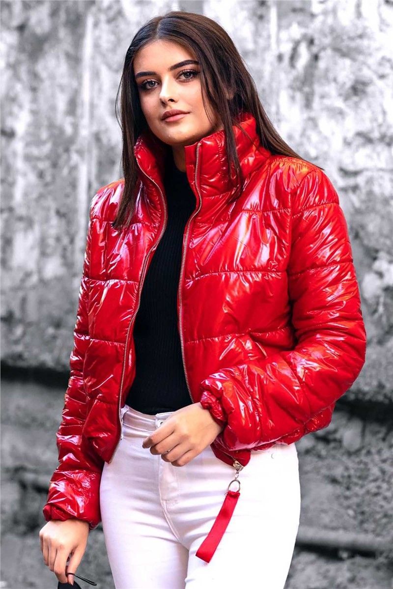 Mad Girls Red Glace Down Jacket MG711 #289582