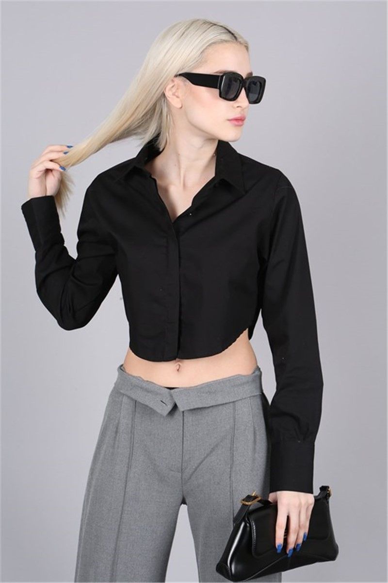 Women's Short Shirt MG1382 - Black #364594
