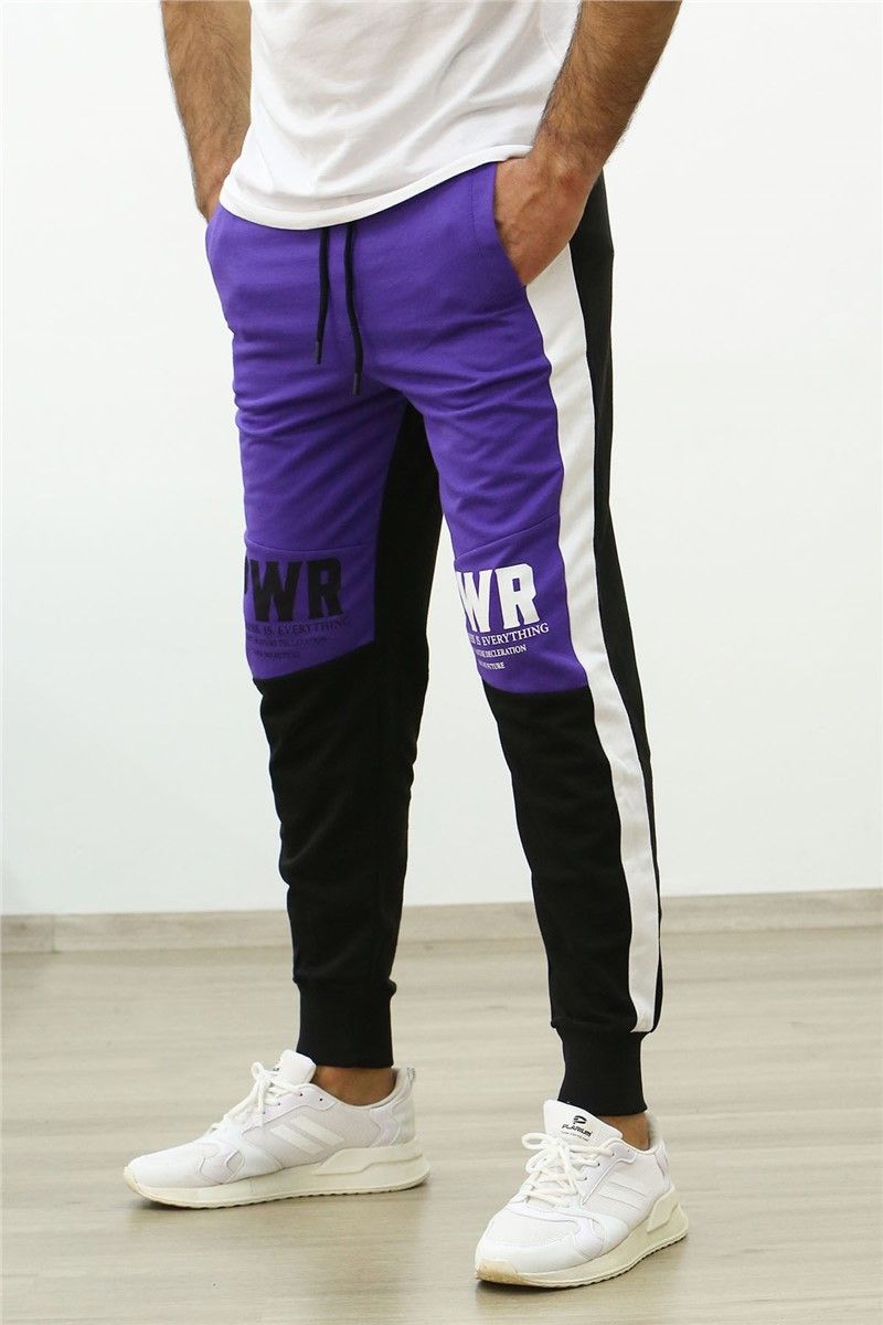 Madmext Men's Jogger - Purple, Black #285232