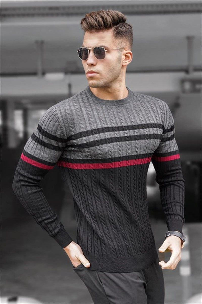 Muški džemper 5197 - Antracit #319702