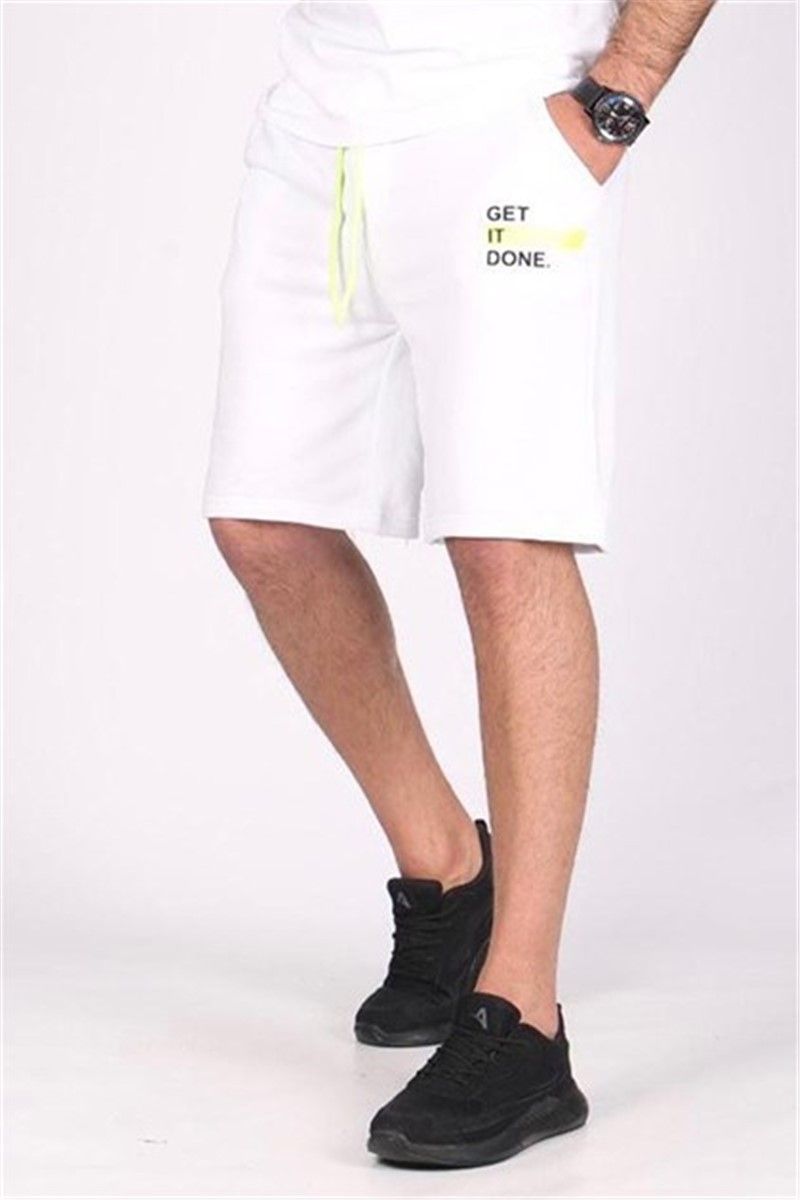 Madmext Men's Shorts - White #302646