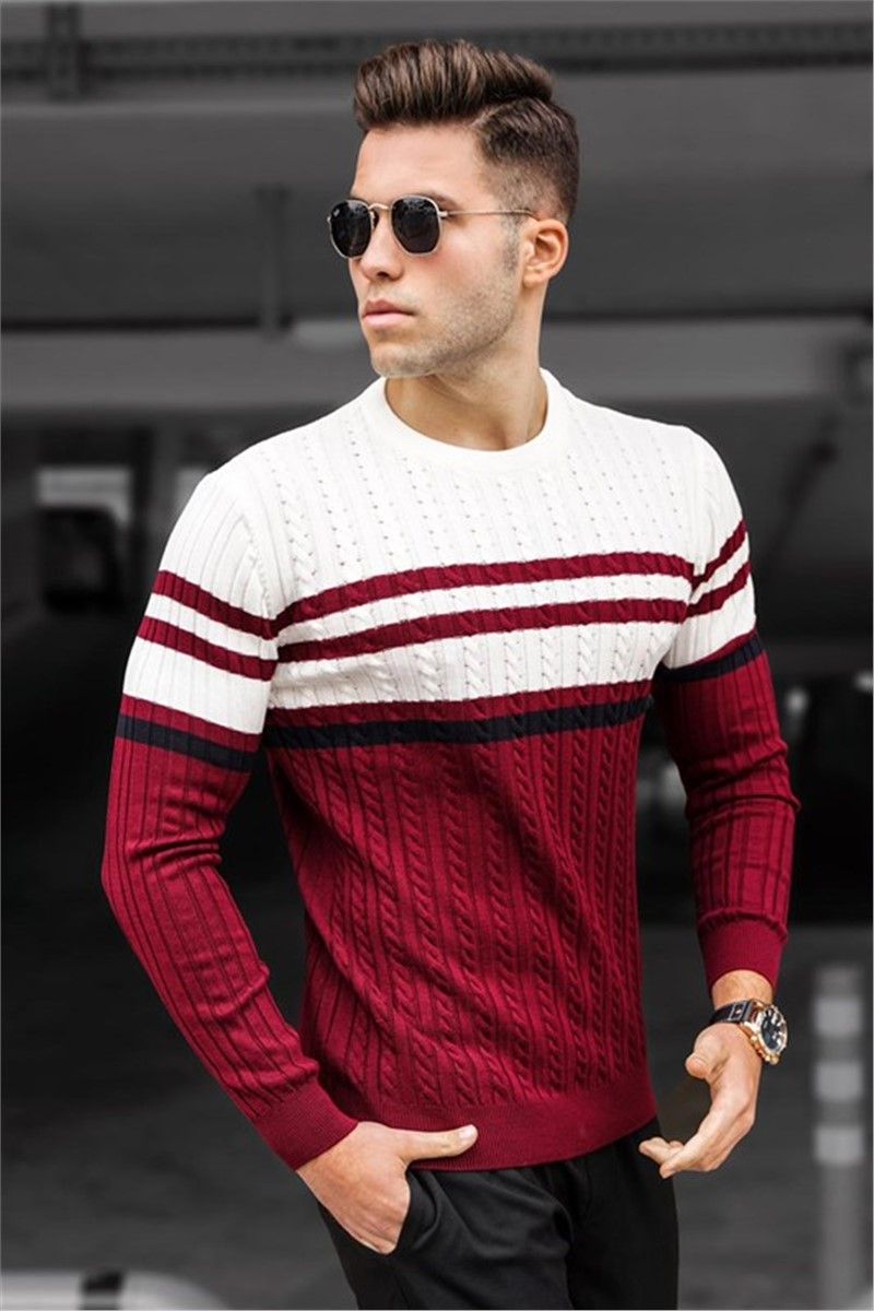 Madmext Knitted Contrasting Jumper