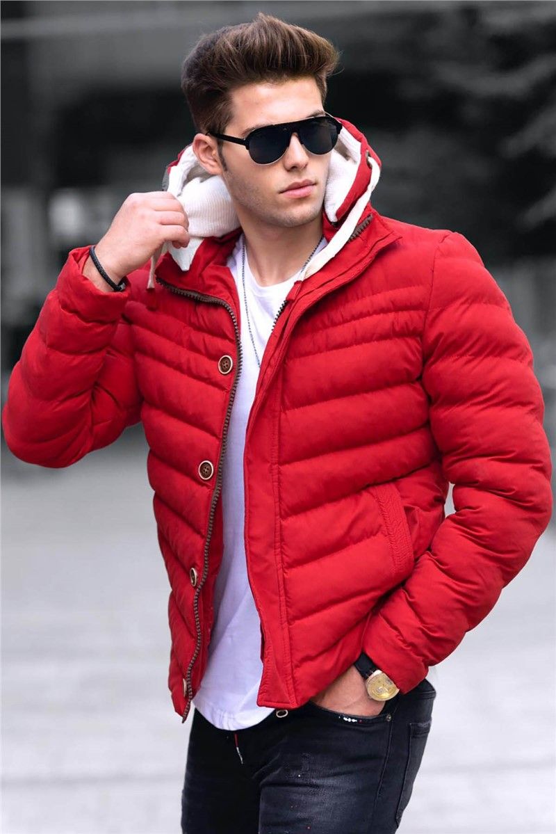 Madmext Men's Puffer Coat - Red #286902