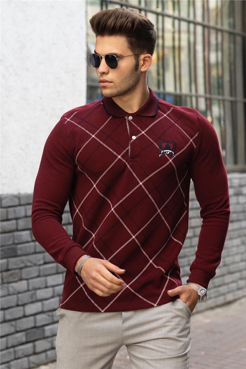  Claret Red Polo Neck Sweater 9447 # 290232