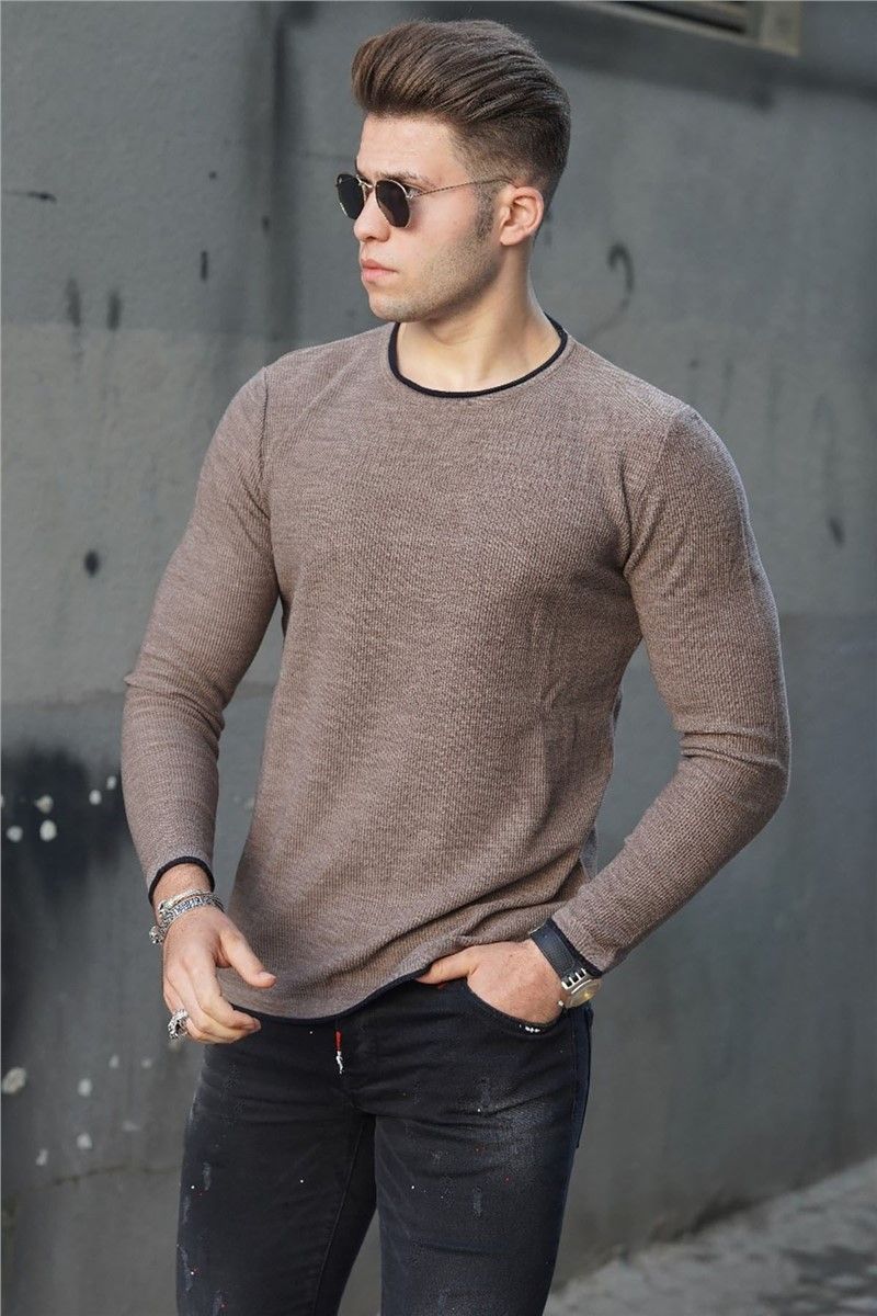 Muški džemper 4637 - Smeđa 290014