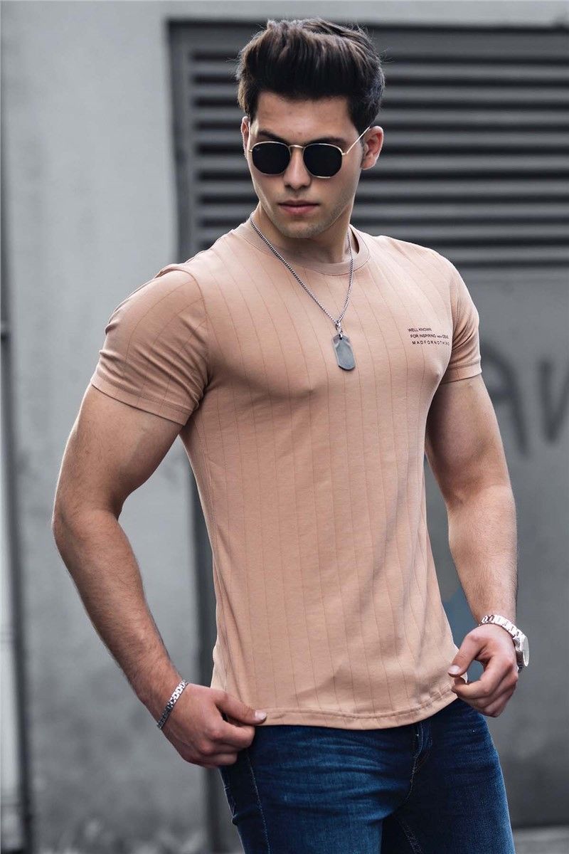  Camel Striped T-shirt for Men 4651 # 288495