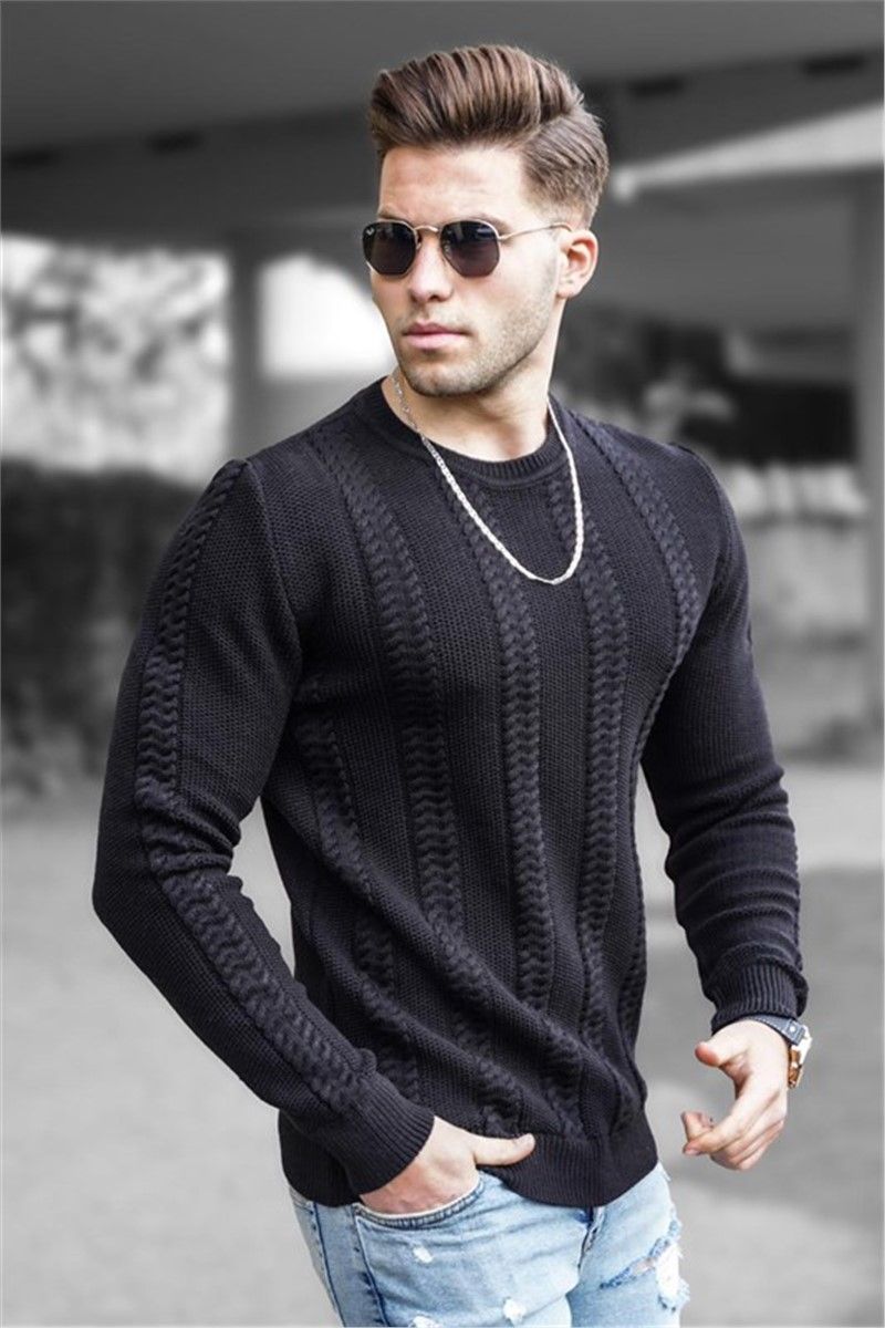 Muški džemper 5178 - crni #323173
