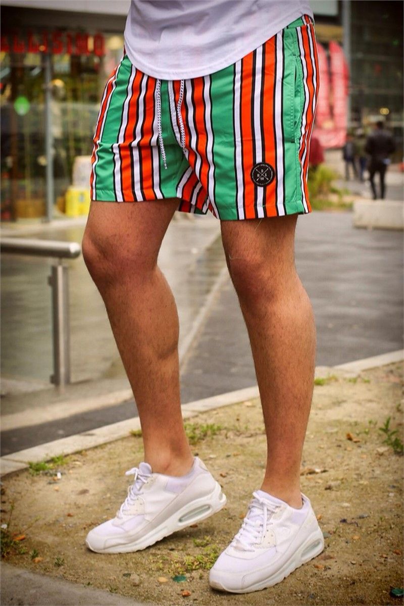Madmext Men's Shorts - Green, Orange #285832