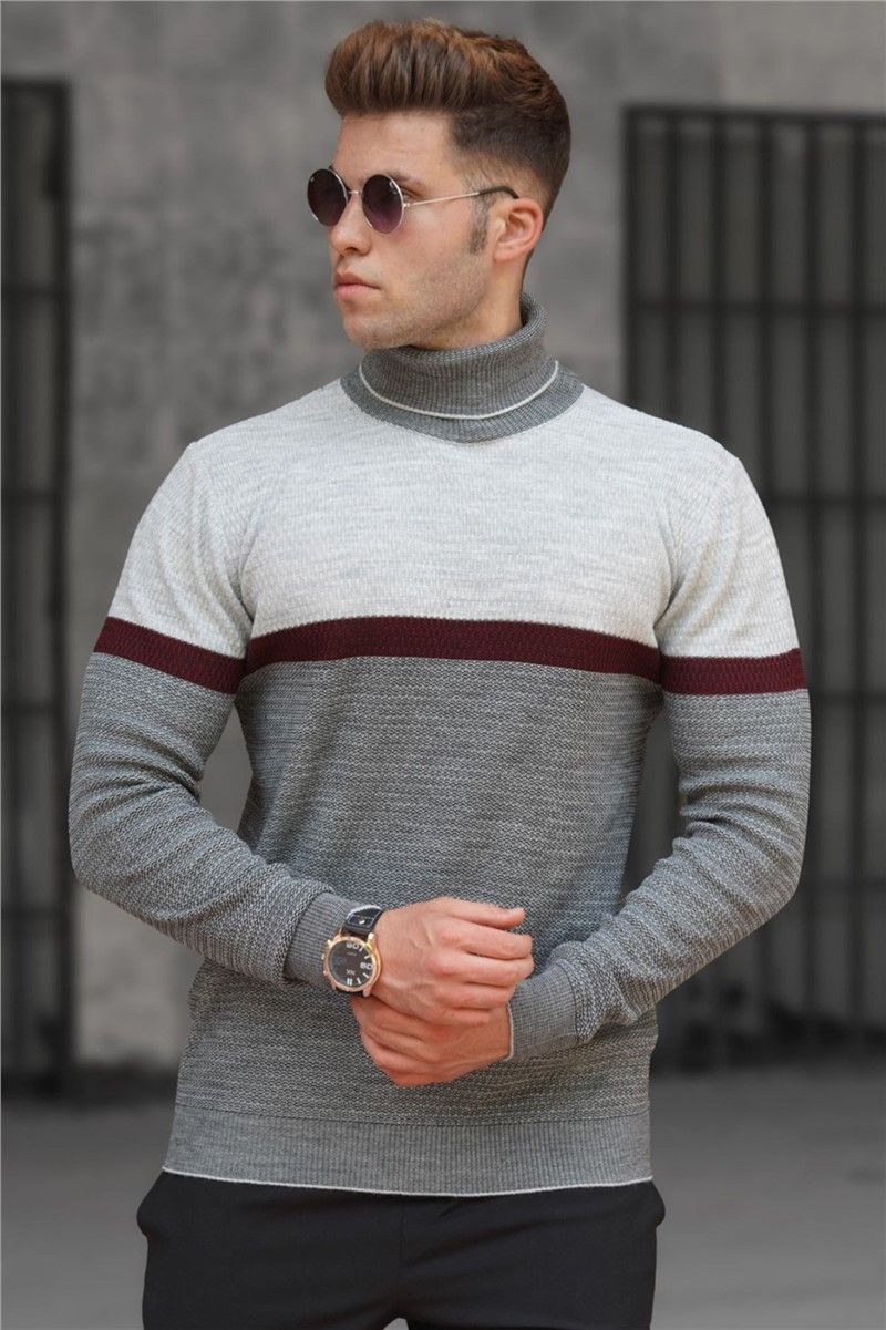 Férfi pulóver - szürke #310566