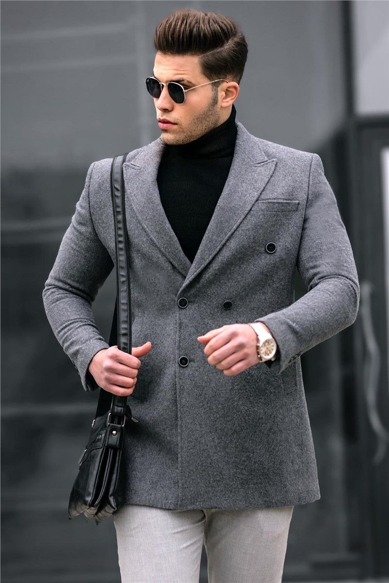 Madmext Men's Coat - Grey #290446