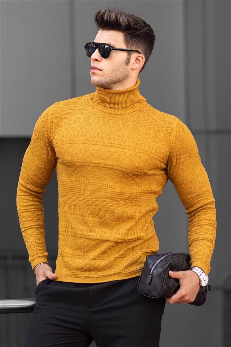 Muški džemper 4661-5 - Senf 289176