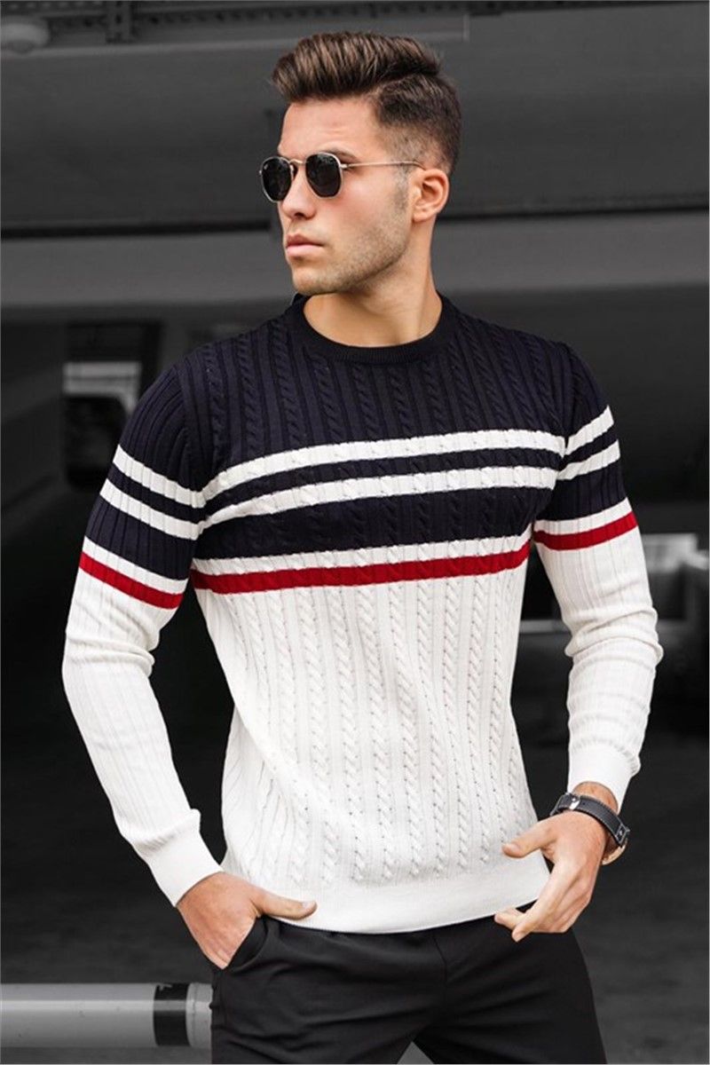 Madmext Knitted Contrasting Jumper