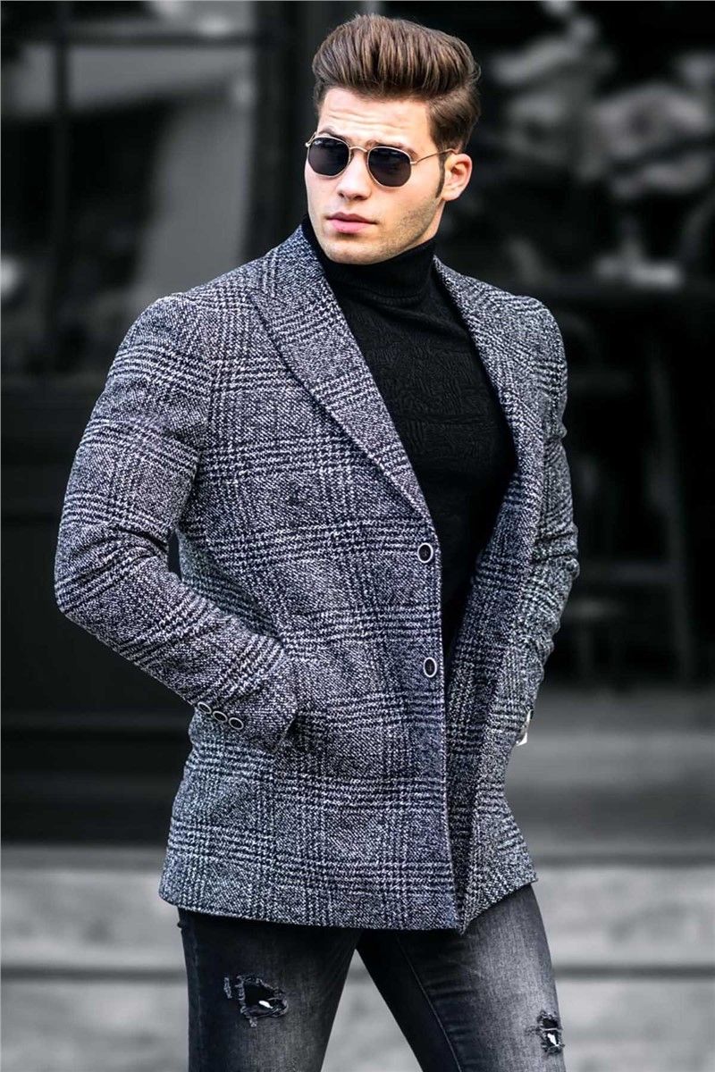 Madmext Men's Coat - Grey #290469