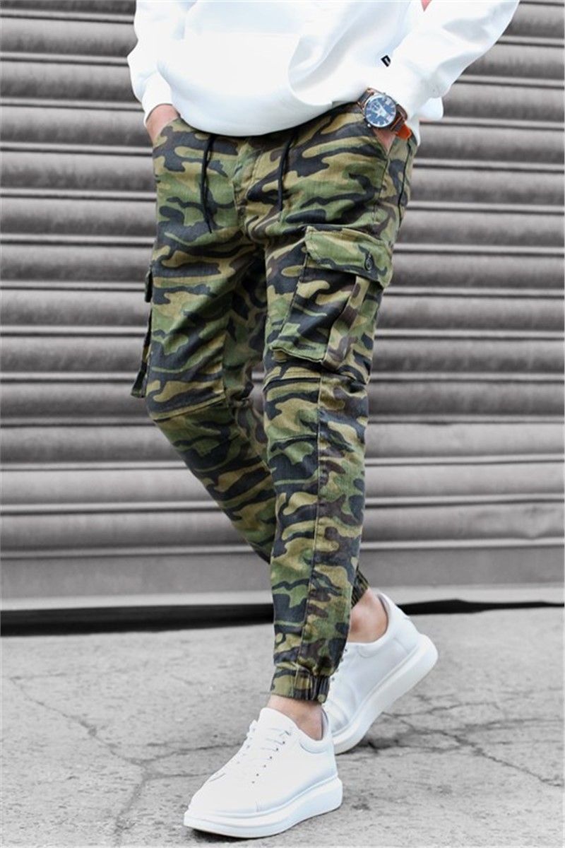 Men's Slim Fit Pants 5695 - Green Camouflage #326834