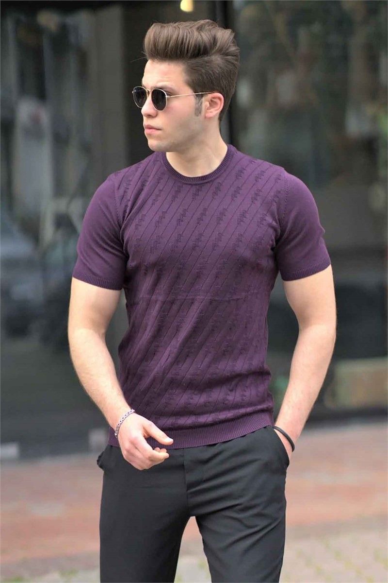  Purple Knitwear T-shirt for Men 9229 # 288258
