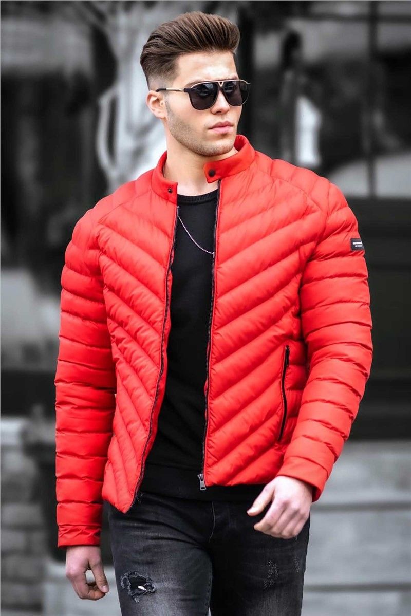 Madmext Men's Puffer Coat - Red #290510