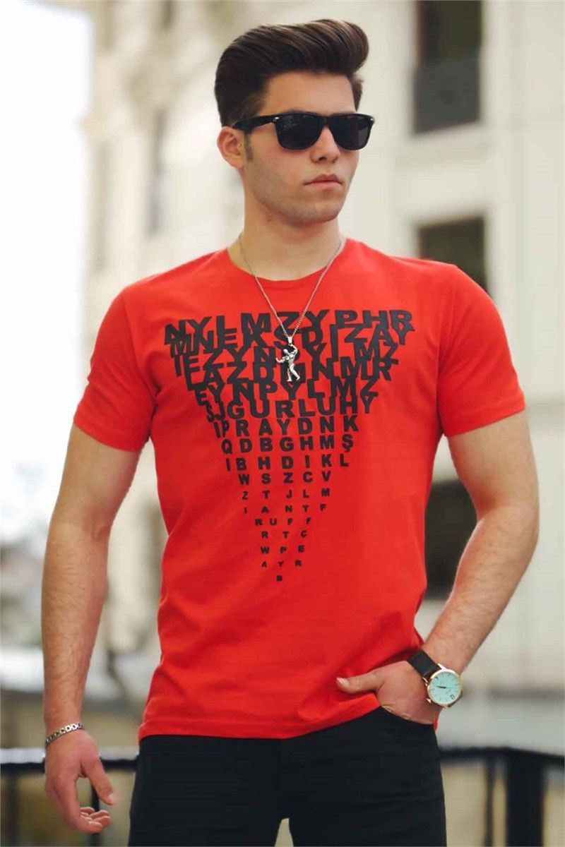 T-shirt da uomo 4471 - Rosso 287728