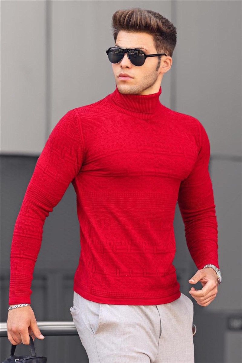Muški džemper 4661-6 - Crveni 289177