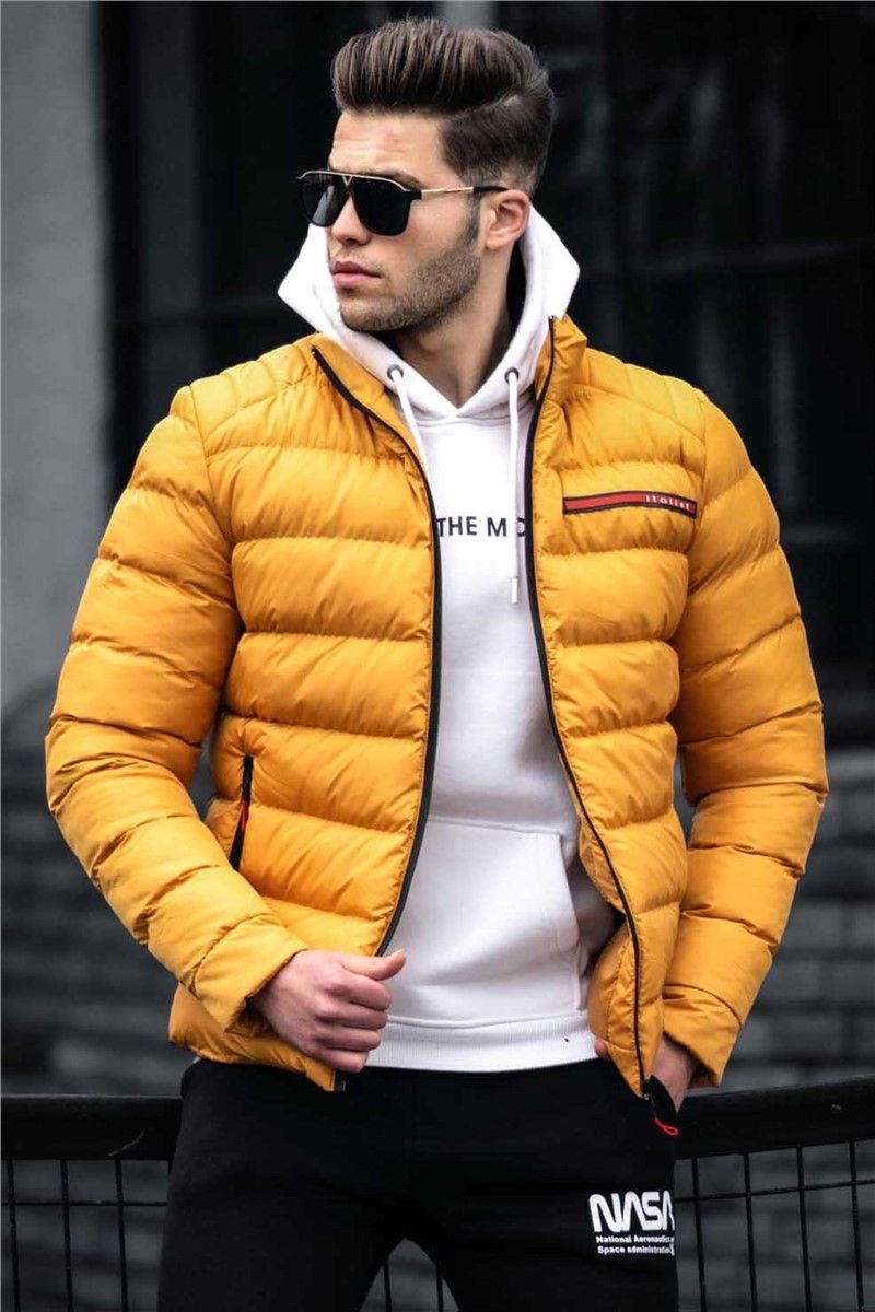 Madmext Men's Puffer Coat - Yellow #290532