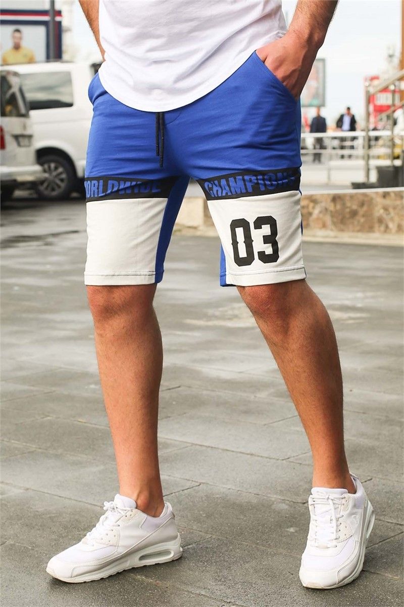 Madmext Men's Shorts - Blue, Grey #285788