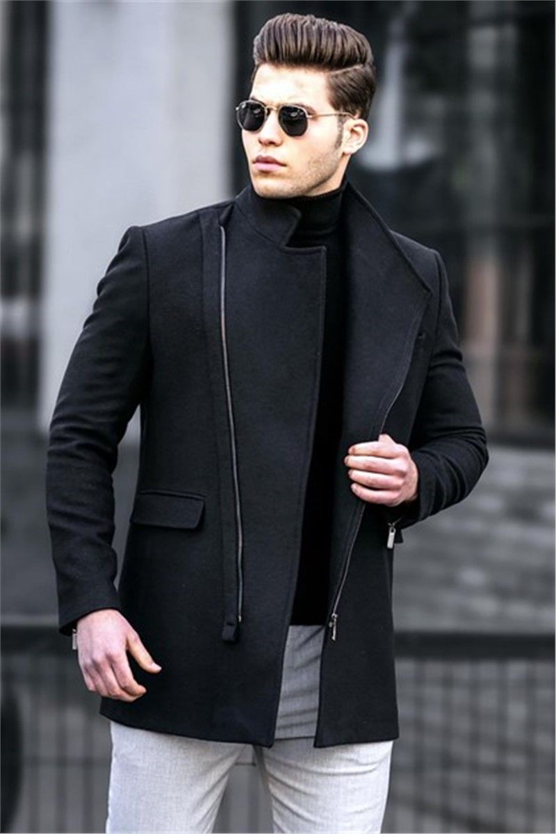 Madmext Men's Coat - Black #290985