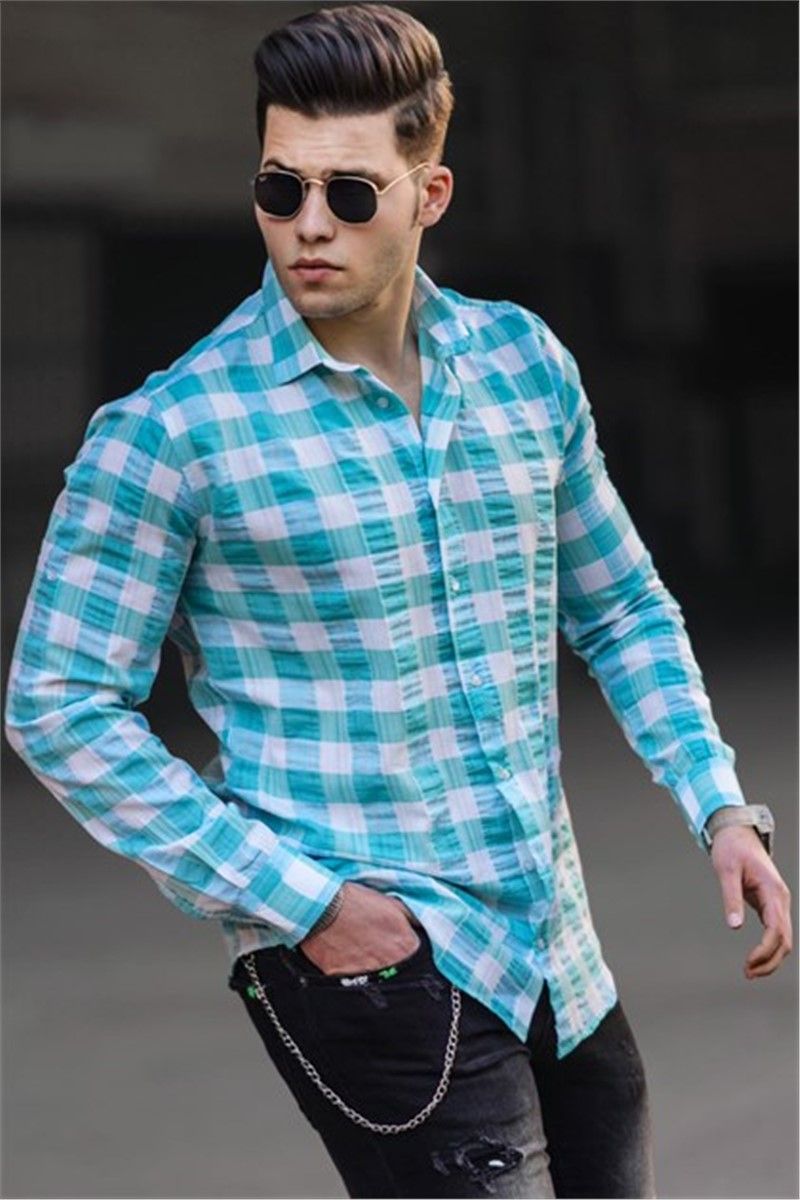 Madmext Men's Shirt - Turquoise #292914
