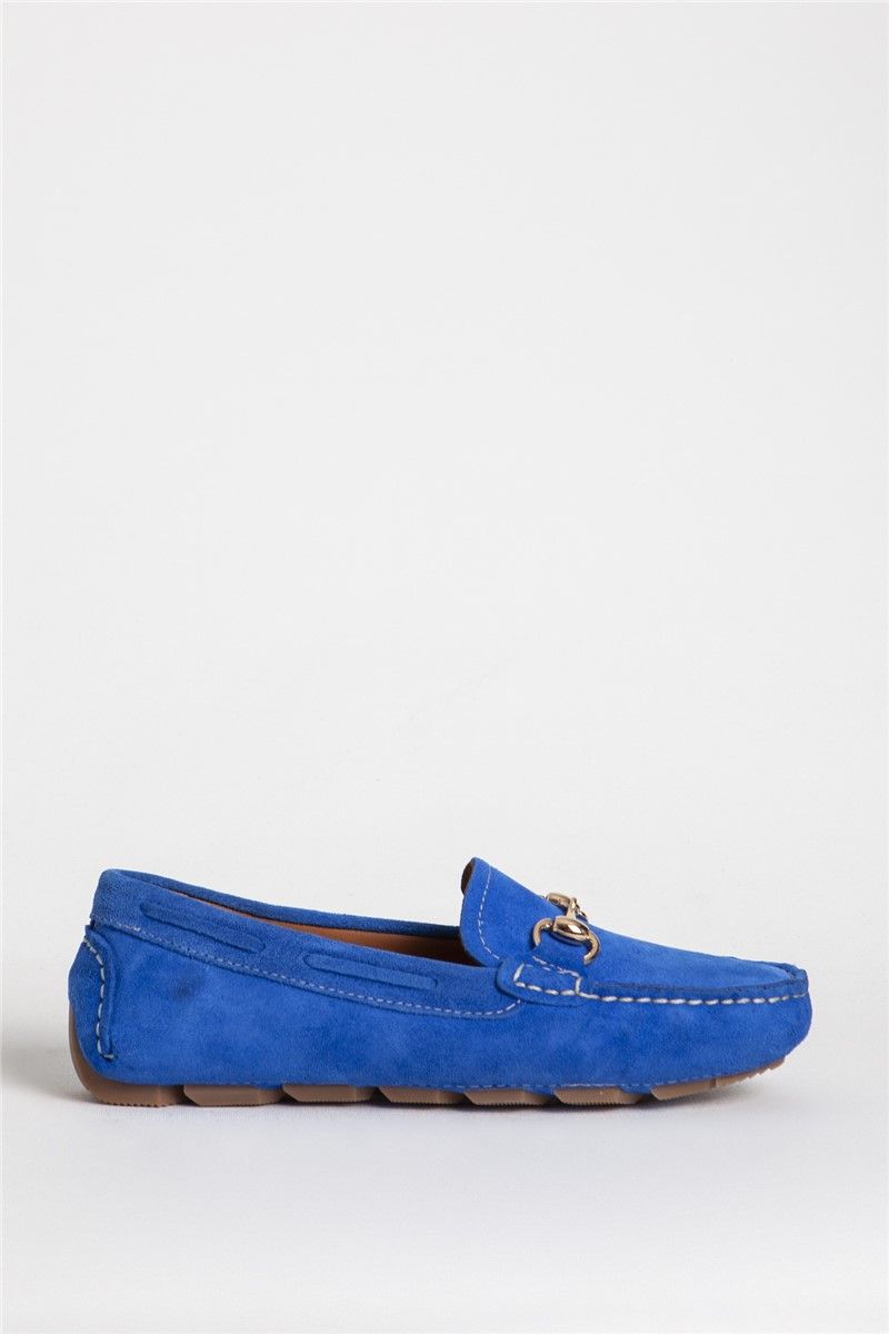 Women's suede shoes 335 - Bright blue #330896