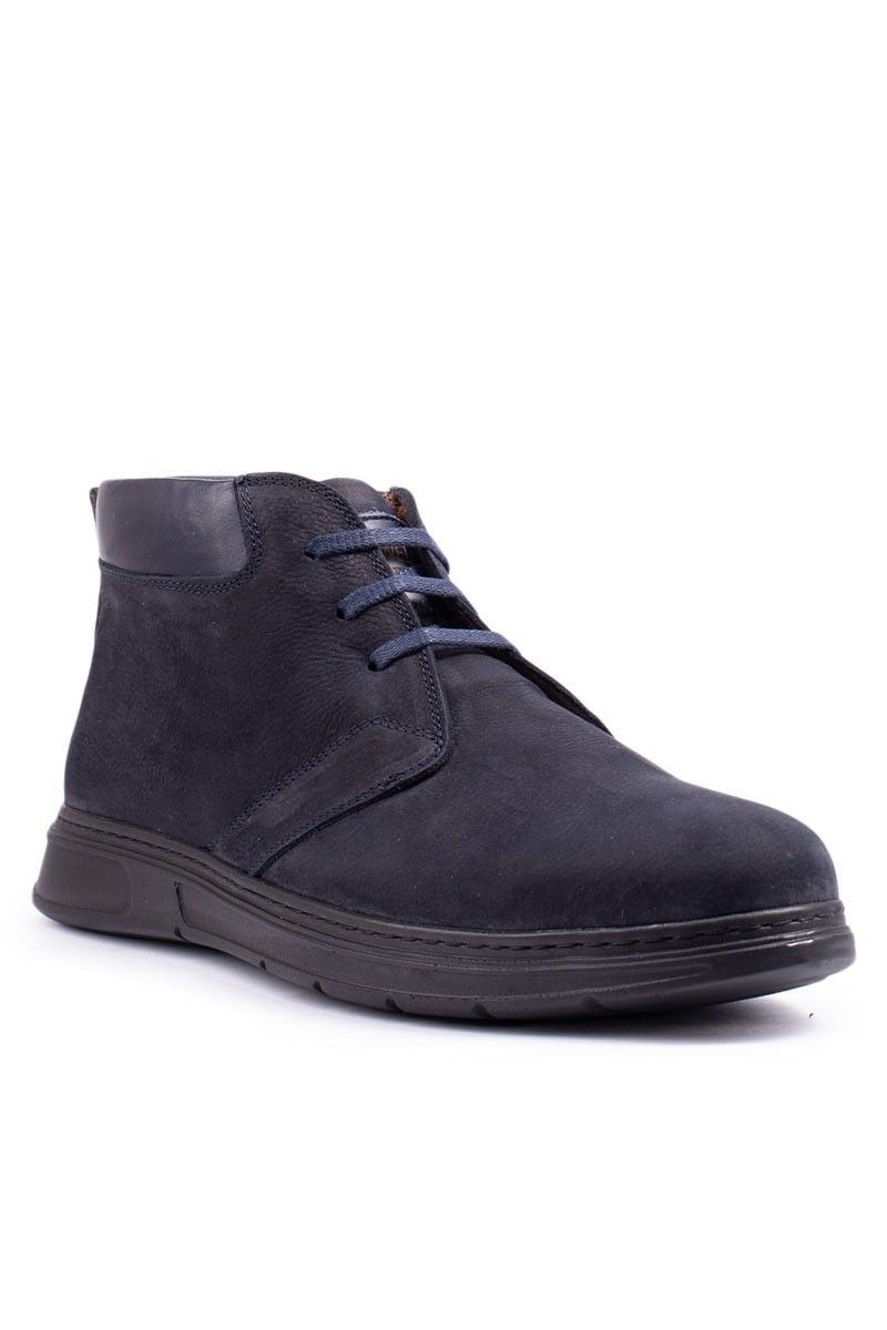 Men's boots of natural suede - Dark blue 20210834623