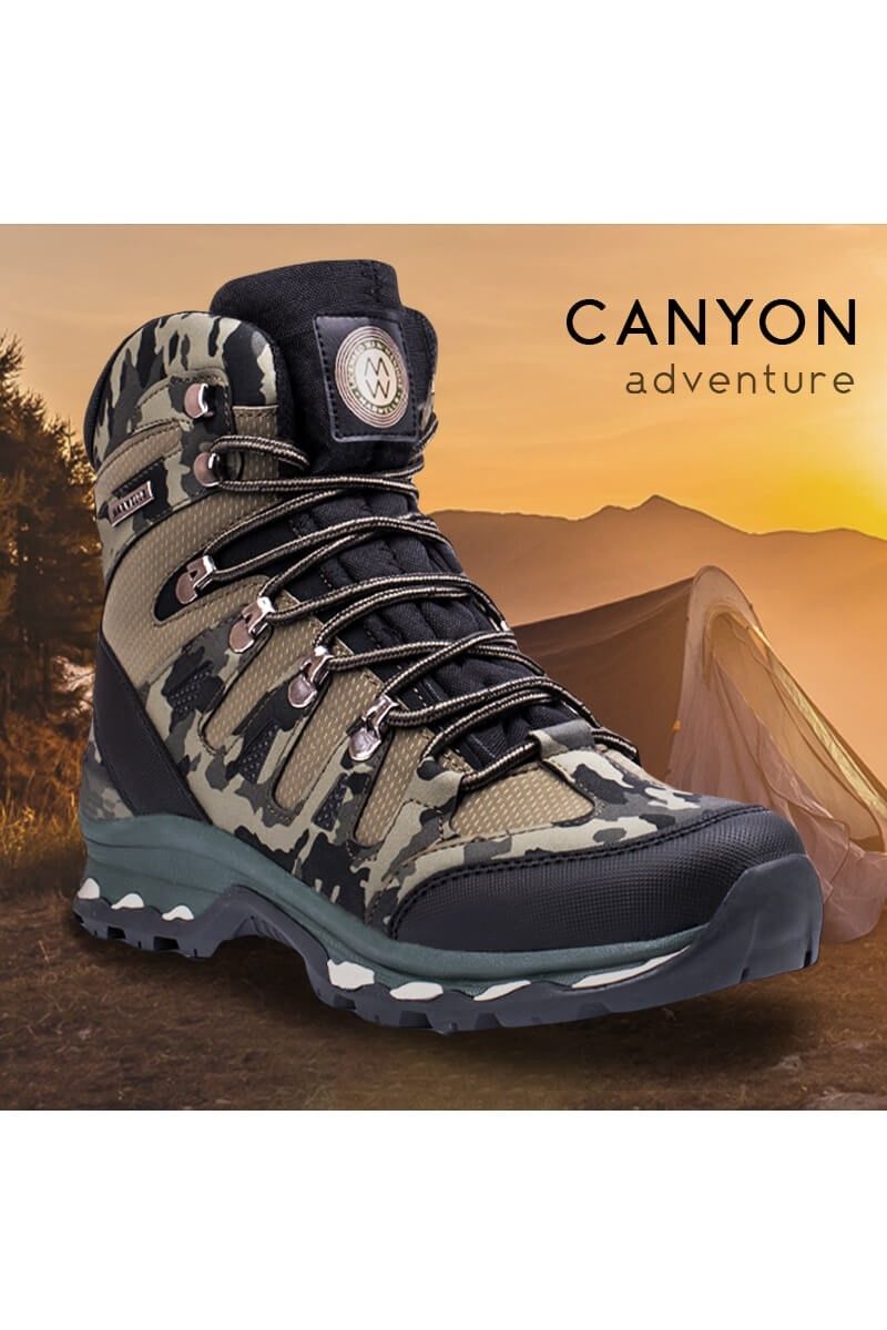 Marwells Canyon Men's hiking boots - Black with camouflage 2021083412