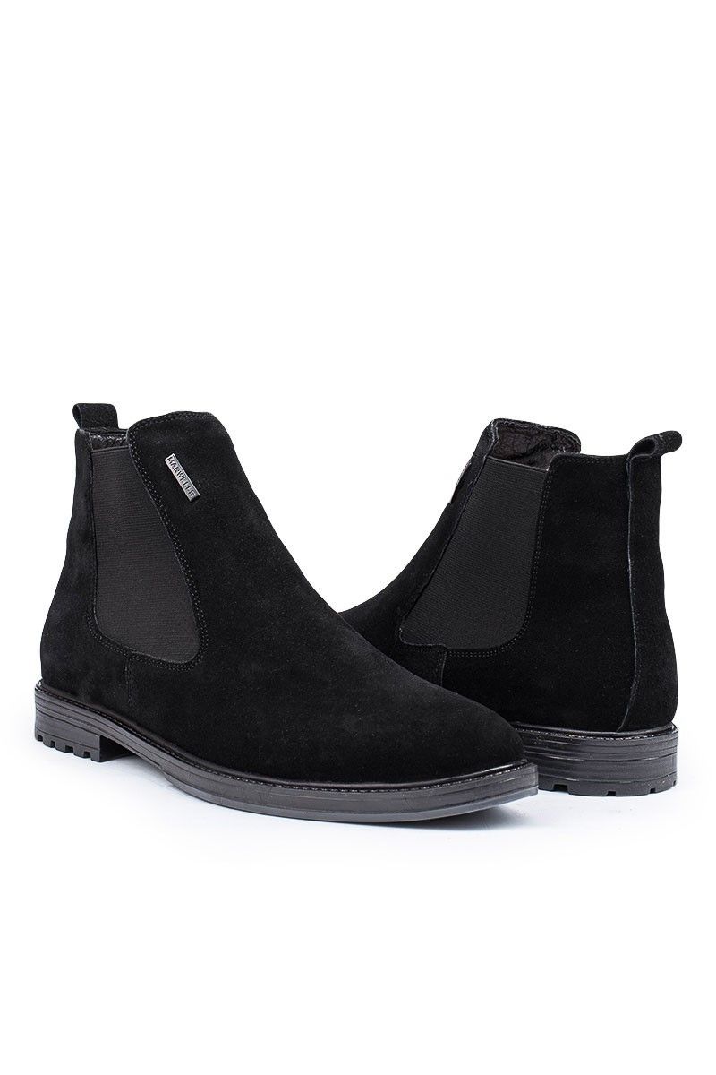 Marwells Men's boots made of natural suede - Black 2021083420
