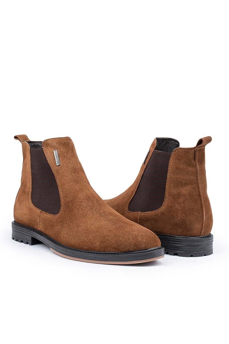 Marwells Men's boots made of natural suede - Cinnamon 2021083419