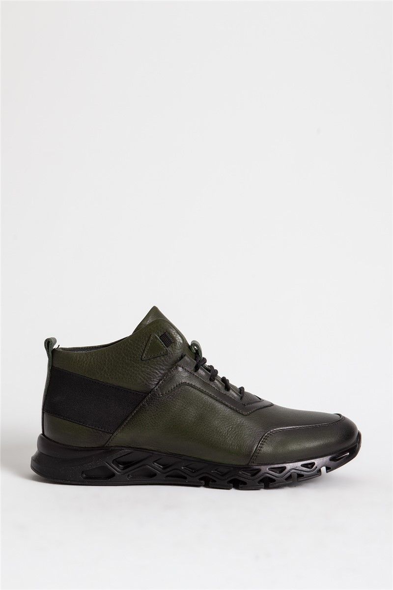 Men's Real Leather Shoes - Khaki #317793