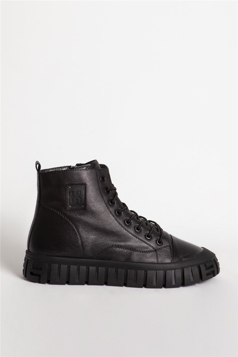 MARCOMEN Men's Genuine Leather Casual Boots 14115 - Black #361612