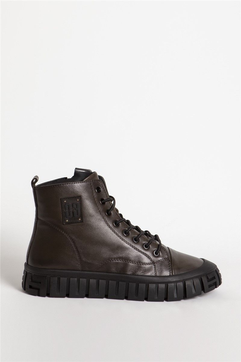 MARCOMEN Men's Genuine Leather Casual Boots 14115 - Khaki #361613