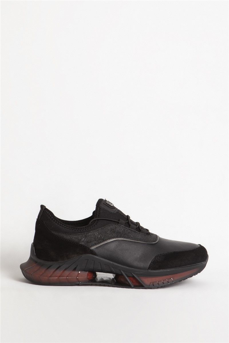 MARCOMEN Men's Genuine Leather Casual Shoes 16313 - Black #362072