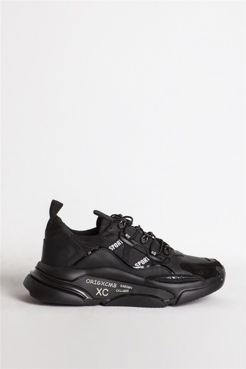 MARCOMEN Men's Genuine Leather Casual Shoes 16350 - Black #366278