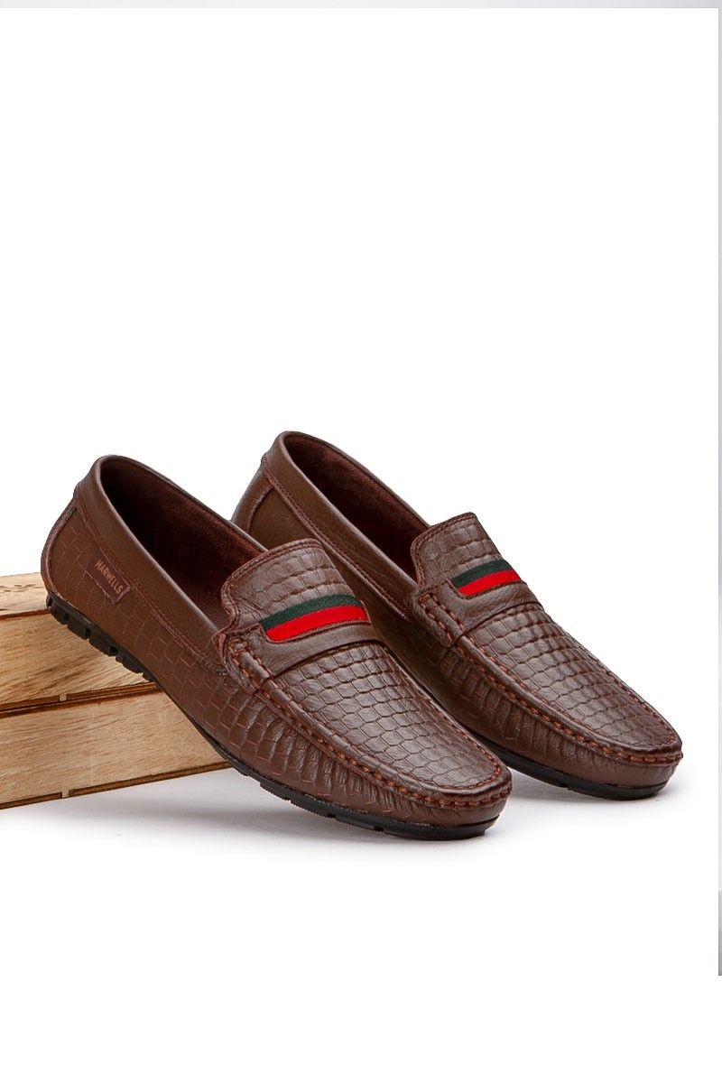 Marwells muške cipele od prave kože - smeđe #2021455