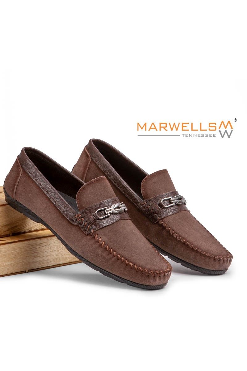 Marwells Men's Real Leather Loafers - Brown #2021406