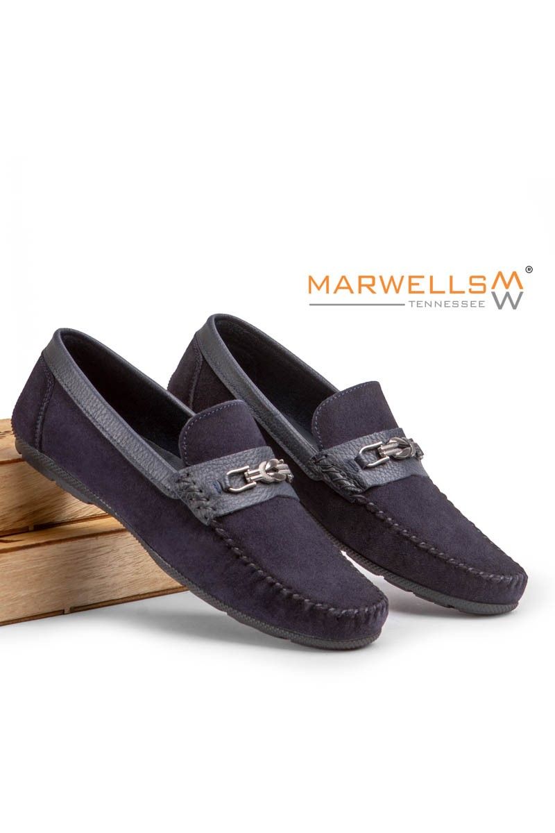 Marwells férfi alkalmi bőr cipő - sötétkék 2021404