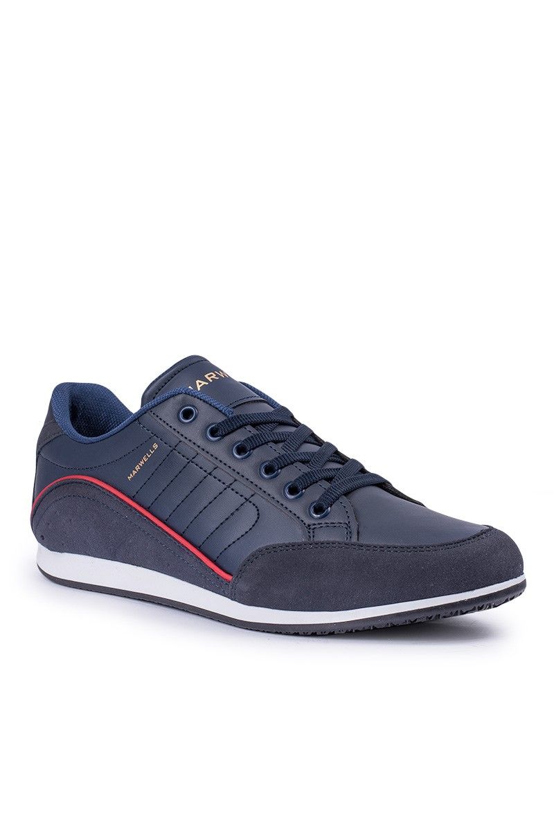MARWELLS Men's leather sport shoes - Navy Blue 20210835292