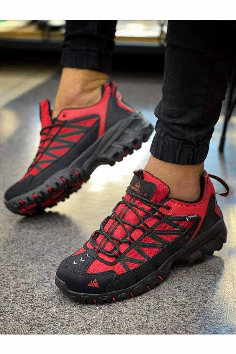MARWELLS Men's Hiking Boots - Red-Black 202108355683