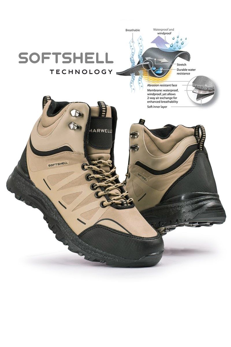 MARWELLS Softshell Men's Hiking Boots - Beige 20210835602