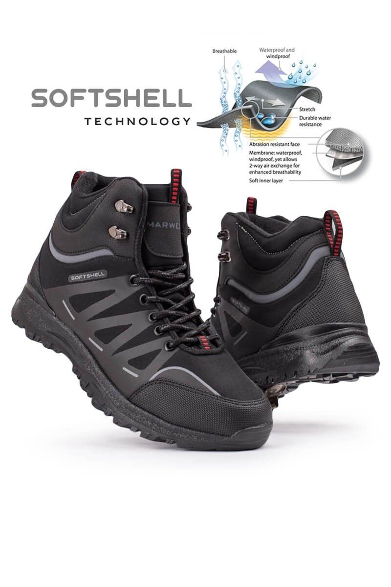 MARWELLS Softshell muške planinarske čizme - crne sa sivom 20210835597