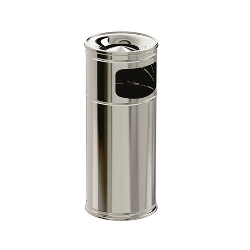 MaxiFlow Cylindrical ashtray 21 cm - Chrome #341802