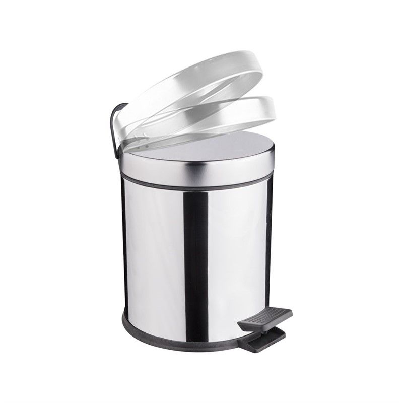 MaxiFlow 304 Slow Close Trash Can 5liters-Chrome - #341735