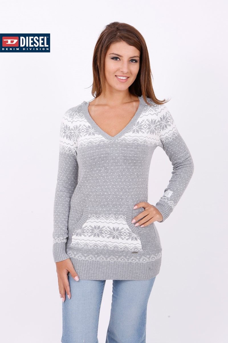 Women's blouse - Gray Melange Frost 322 K1557FQ
