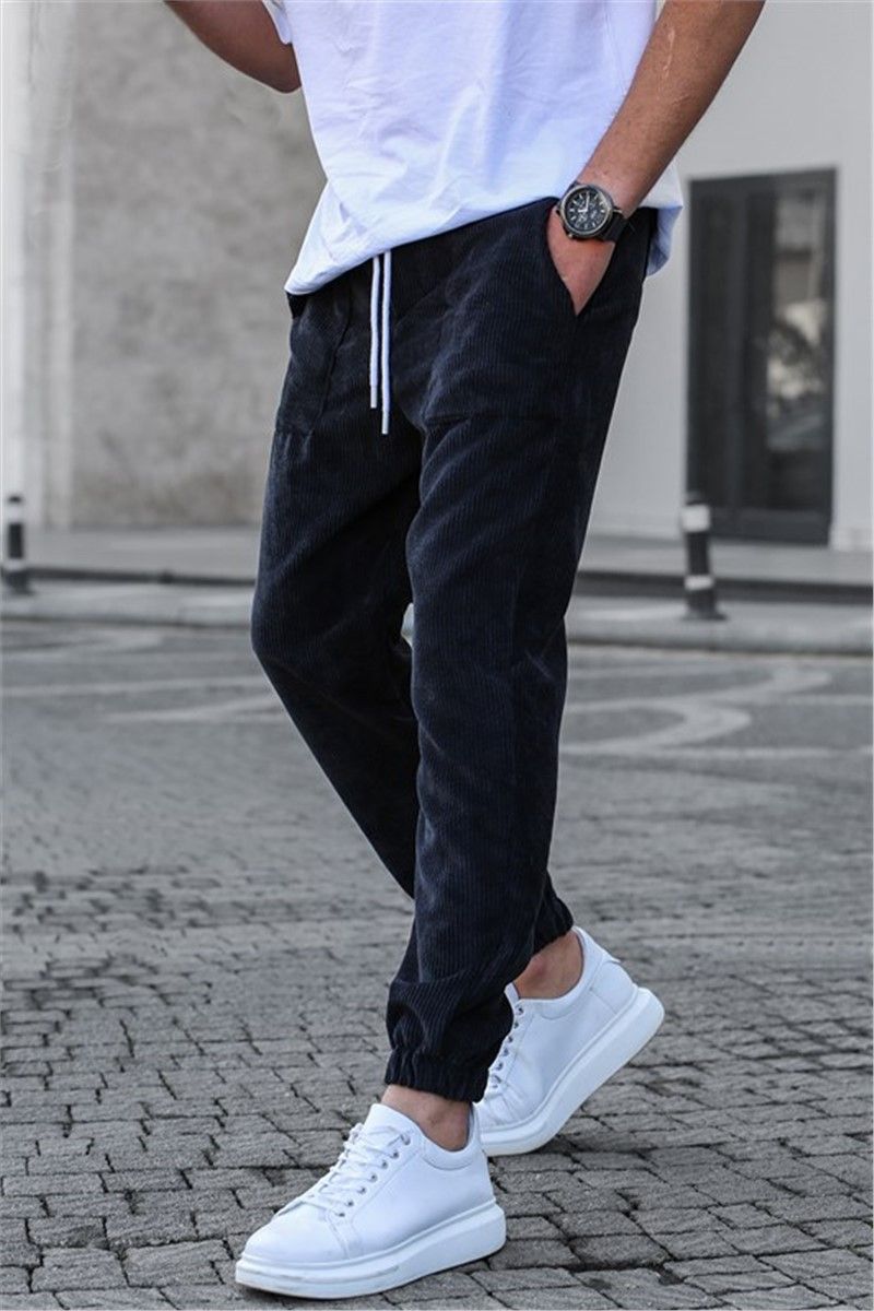 Men's velvet trousers 5466 - Black #330497