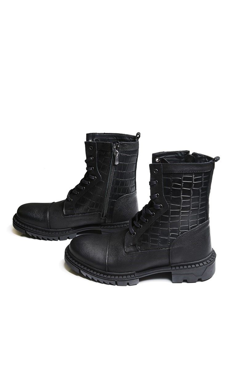 Men's leather boots - Black 2021083453